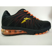 Black/Orange Men′s PU Sneaker